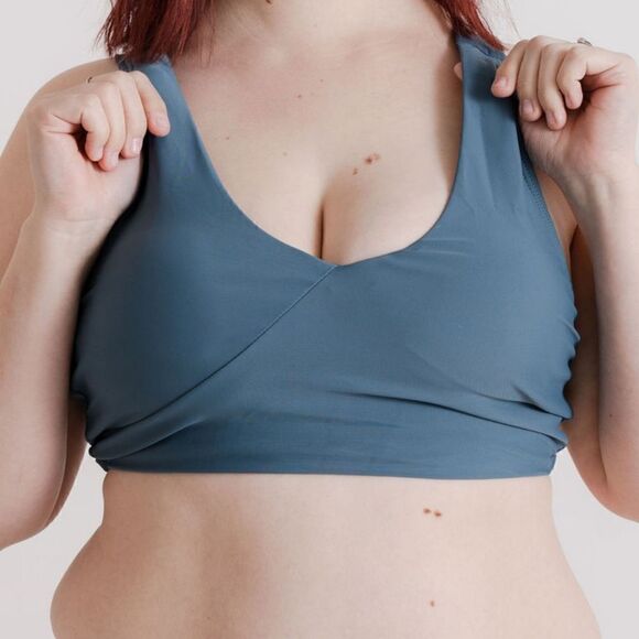 Crossback Athletic Bikini Swimsuit Top Jade - Picture 2 of 13